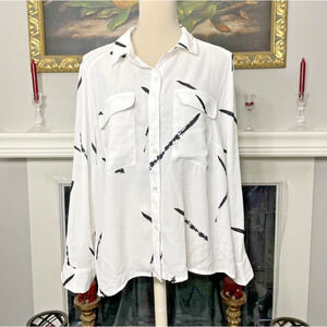 Ophelia Roe Button Down Blouse Size 1X